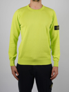 Stone Island Logo Patch Crewneck Sweatshirt In Limone