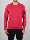 Stone Island Sweater In Soft Cotton In Fuchsia