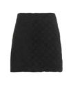 Ambush Monogram-debossed Mini Skirt In Black