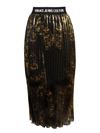 VERSACE JEANS COUTURE BAROQUE PRINT PLEATED SKIRT