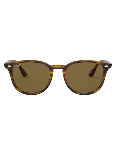 Ray Ban Rb4259 Round-frame Sunglasses In Brown
