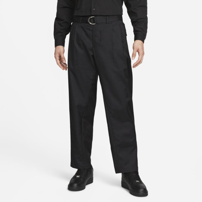 Nike Pleat-detail Zip-pockets Worker Pants In Black