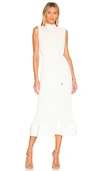 MILLY MELINA SOLID PLEAT DRESS