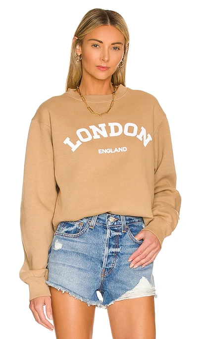 Departure London Crewneck Sweatshirt In Tan | ModeSens