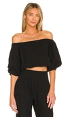 Bobi Off The Shoulder Top In Black