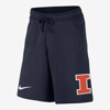 Nike Men's College Club Fleece Swoosh (illinois) Shorts In Blue