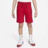 Nike Sportswear Tech Fleece Little Kids' Shorts In University Red