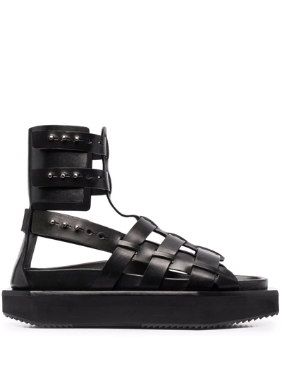 Rick Owens Turbo Cyclop Platform Sandals In Black