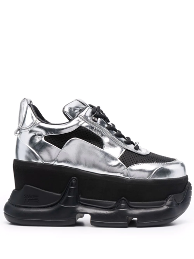 Swear Air Revive Nitro Platform Sneakers In Silver