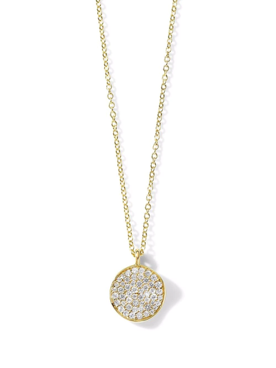 Ippolita 18kt Yellow Gold Stardust Small Flower Disc Diamond Pendant Necklace