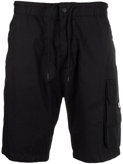 Calvin Klein Jeans Est.1978 Drawstring-waist Cargo Shorts In Schwarz