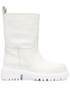 P.a.r.o.s.h Leather Ankle Boots In White