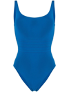 Eres Asia Low-back Roundneck One-piece Swimsuit In Indigo