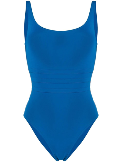 Eres Asia Low-back Roundneck One-piece Swimsuit In Blu