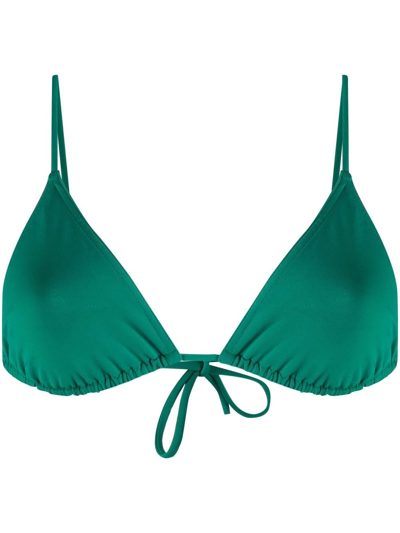 Eres Mouna Triangle Bikini Top In Green