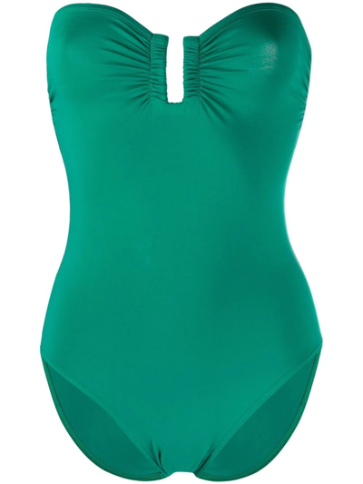 Eres Cassiopee Bustier Swimsuit In Green