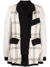 Maison Margiela Reversible Checked Virgin Wool Jacket In Neutrals