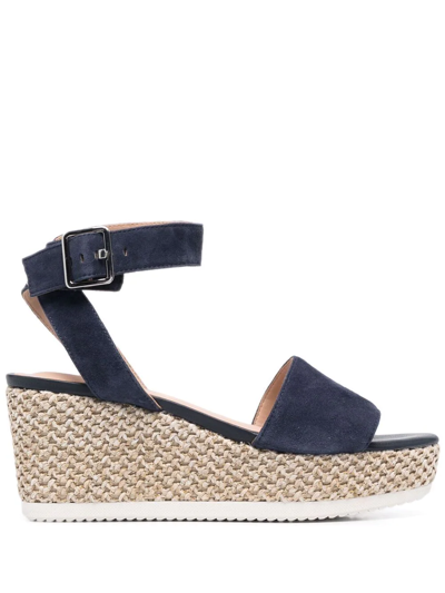 Geox Lipari Espadrille Wedge Sandals In Blue