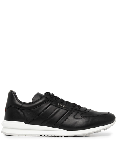 Bally Logo-plaque Low Top Sneakers In Schwarz