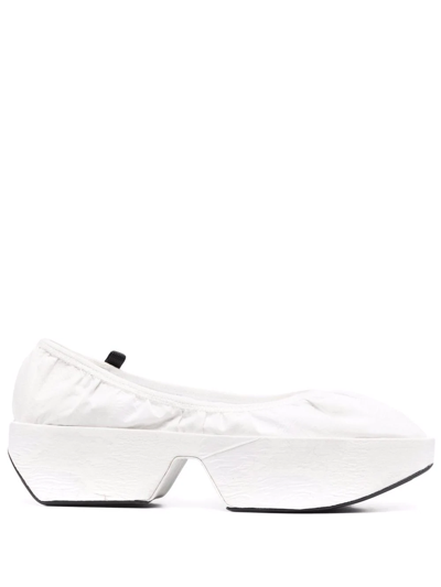 Cecilie Bahnsen Alexandra Platform Ballerina Shoes In White