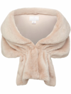 UNREAL FUR CHAMPAGNE FAUX-FUR SHAWL