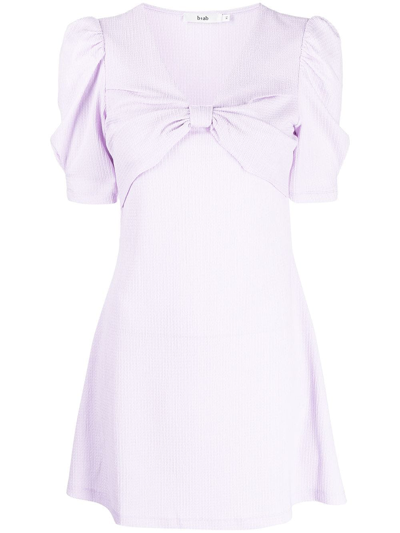 B+ab Bow-detail Fitted Dress In Purple