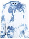 Mauna Kea Tie-dye Round Neck Sweatshirt In Blue