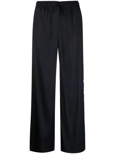 Paula Stretch-silk Trousers In Black