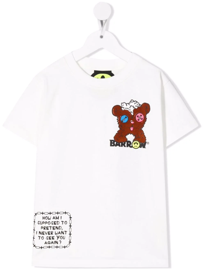 Barrow Teen Graphic-print T-shirt In Off White