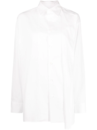 Y's Long-sleeve Cotton Shirt In White