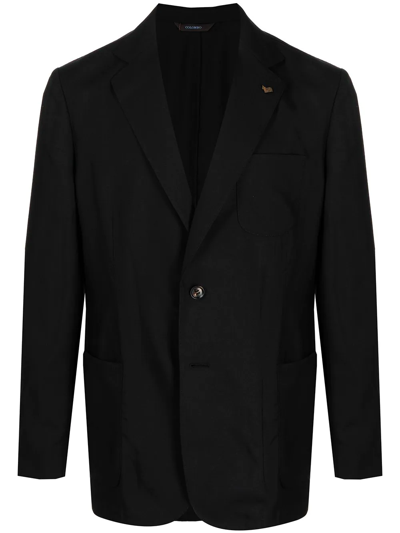 Colombo Black Single-breasted Cashmere Blazer