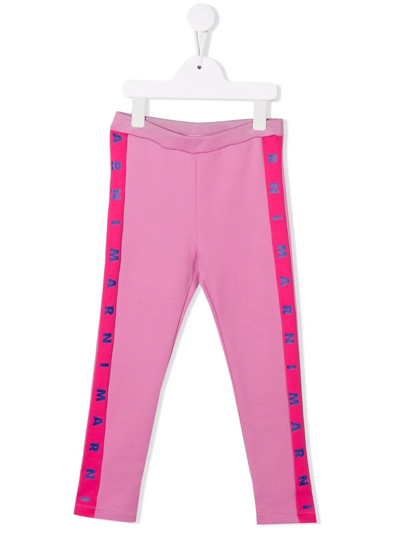 Marni Kids' Little Girl's & Girl's Logo Leggings In Pink