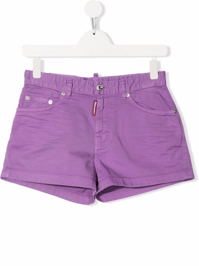 Dsquared2 Kids' Logo-patch Detail Shorts In Variante Unica