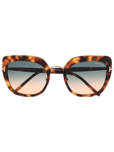 Tom Ford Oversized Tinted Sunglasses In Brown