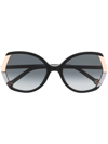 Carolina Herrera Oversized-frame Sunglasses In Black