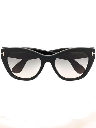 Tom Ford Gradient Cat-eye Sunglasses In Black