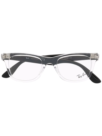 Ray Ban Wayfarer Two-tone Glasses In Black