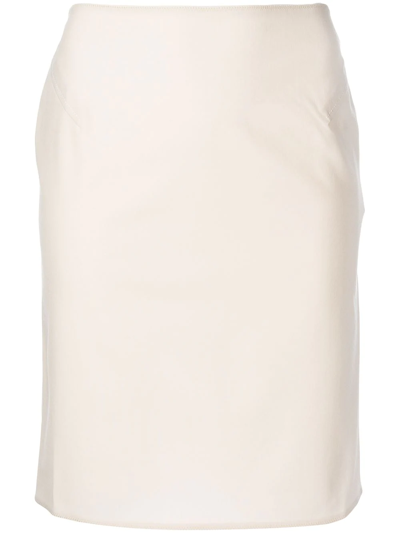 Jacquemus Wool-blend Mini Pencil-skirt In White