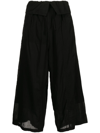 Y'S CROPPED PAPERBAG-WAIST CULOTTES
