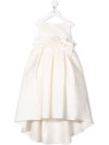 La Stupenderia Floral-detail Dress In Neutrals