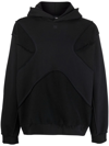 Misbhv Piped Melange Hoodie In Black
