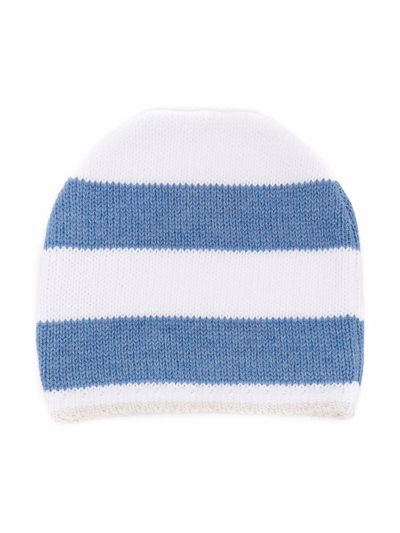 La Stupenderia Babies' Striped Knitted Beanie In White