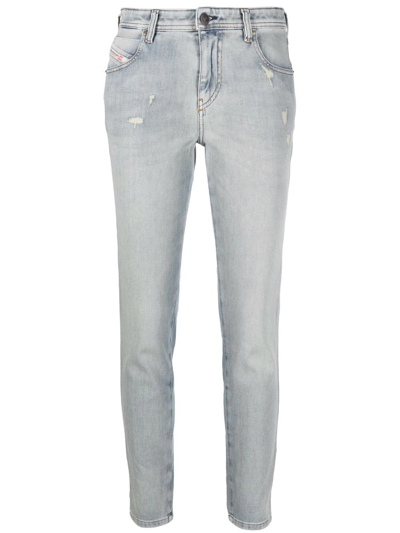 Diesel Distressed-effect Skinny Jeans In Blue
