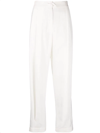 Emporio Armani High-waisted Wide Leg Trousers In White