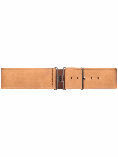 Diesel B-army Suede Belt In Neutrals