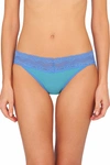 Natori Bliss Perfection Soft & Stretchy V-kini Panty Underwear In Lake/pool Blue