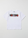 Moschino Kid Kids' T-shirt With Logo And Strawberries In White