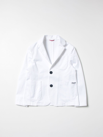 FAY JACKET FAY KIDS COLOR WHITE,C85617001