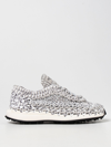 Valentino Garavani Crochet Sneakers In Grey