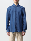 Fay Long-sleeve Denim Shirt In Denim